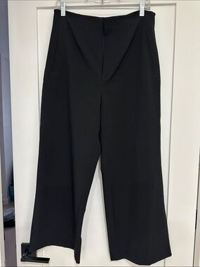Zara Black Wide-Leg Tailored Pants